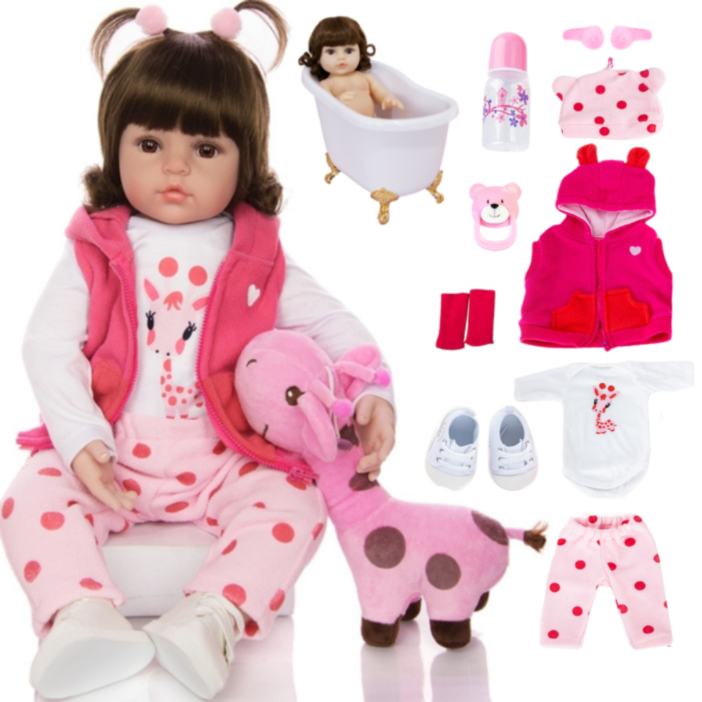 Bebê Reborn Girafinha Original Realista Em Silicone Envio Imediato - Mom & Baby