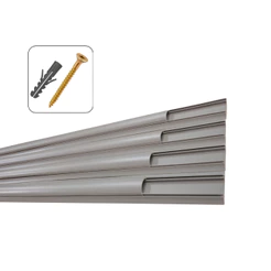 5 Canaletas Pvc 35x10x1000mm Para Piso Sem Dupla Face Ilumi