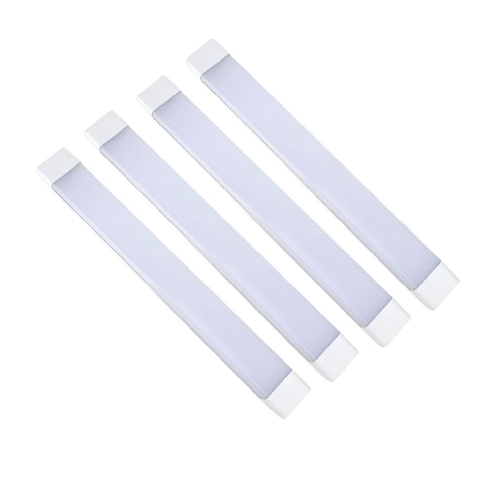 Kit 4un Luminaria slim Led 80w 120cm Linear com calha sobrepor 6500K Branco Frio 110v/220v em Oferta na Shopee