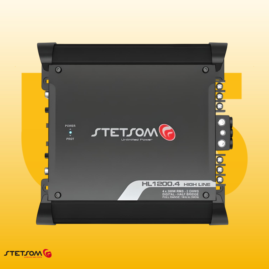 Imagem Módulo Amplificador Stetsom High Line Hl1200.4 4 Canais 2 Ohms