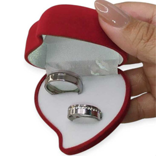 Aliança em Aço Inox  Prata Não Escurece Não causa Alergia Acompanha Caixinha de Veludo Coração em Oferta na Shopee