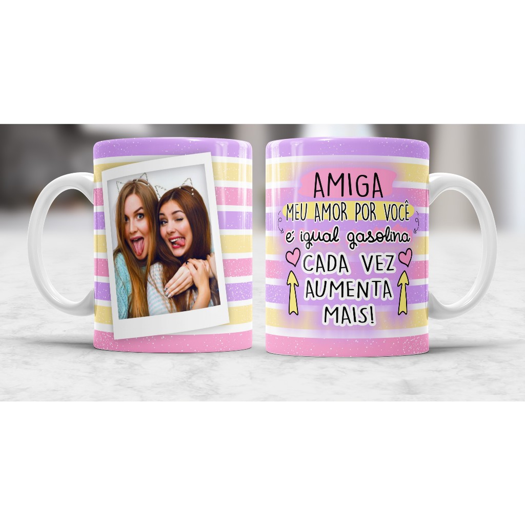 caneca amizade para presente
