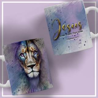 Caneca Leão de Judá Personalizada | Nome, Foto ou Frase Bíblica