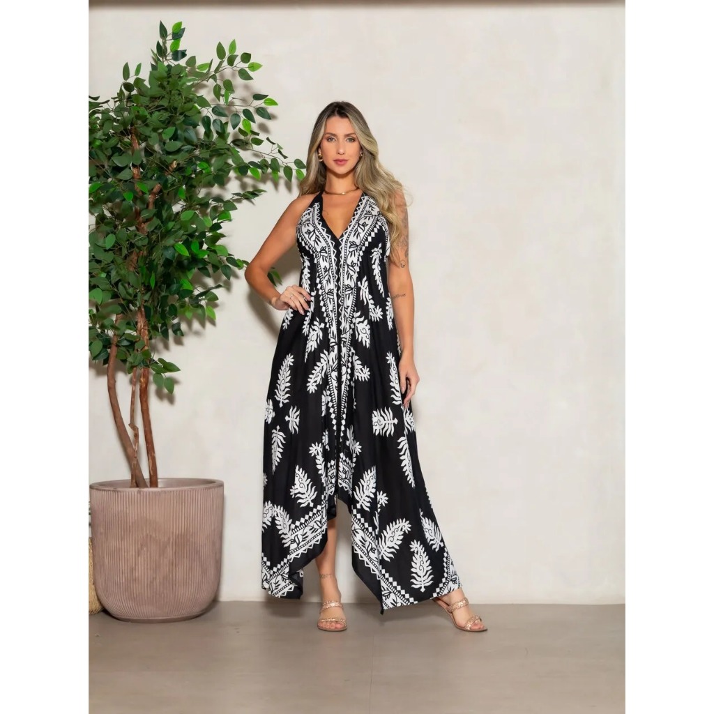 Vestido Indiano Feminino Lenço De Ponta Costa Nua