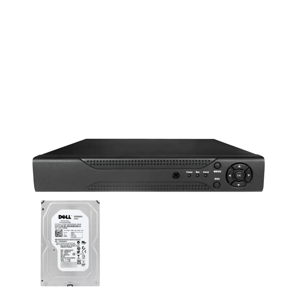 Dvr gravador 4 canais Full hd + hd 250GB