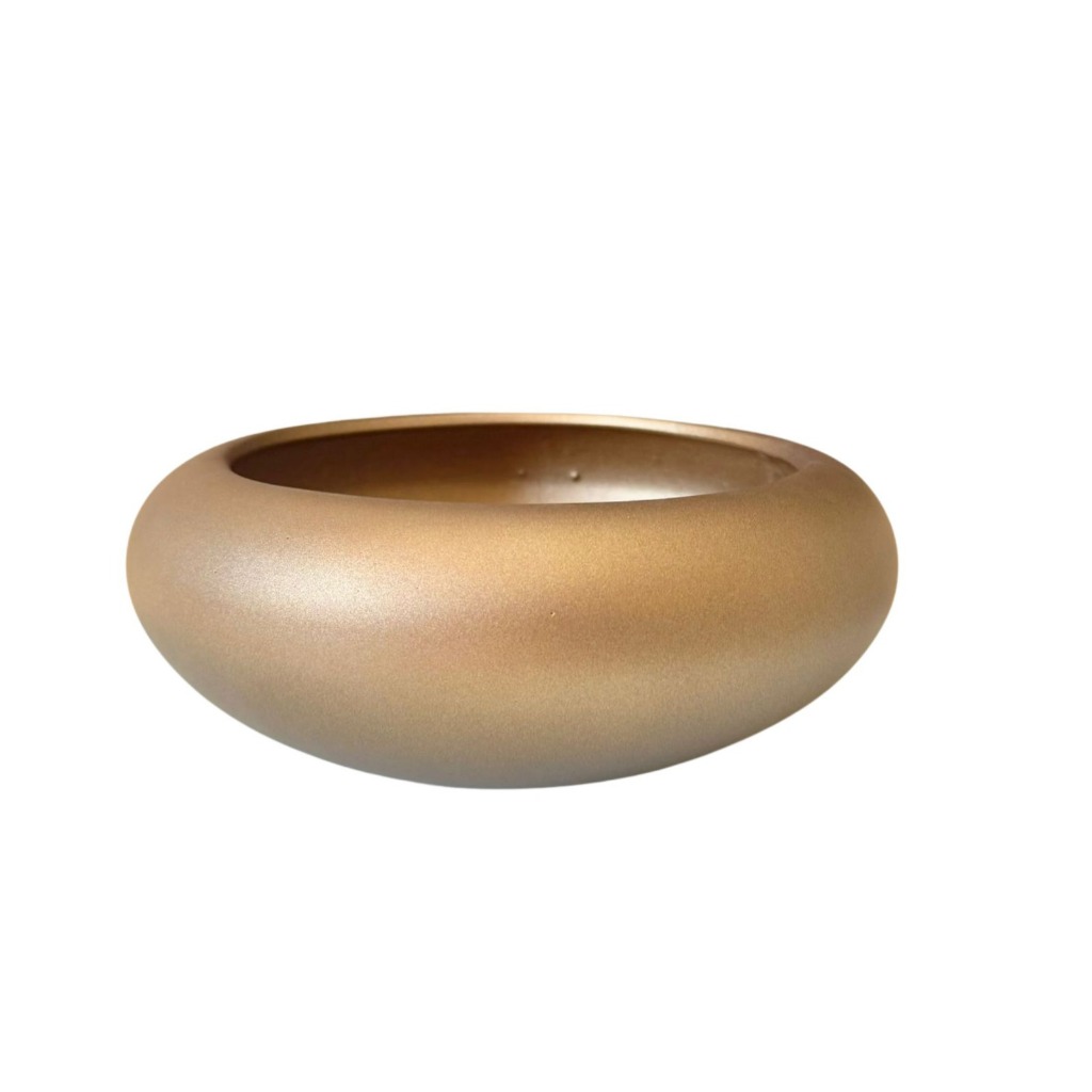 Vaso cachepot dourado ikebana bacia cerâmica arranjo Orquídea presente natal centro de mesa