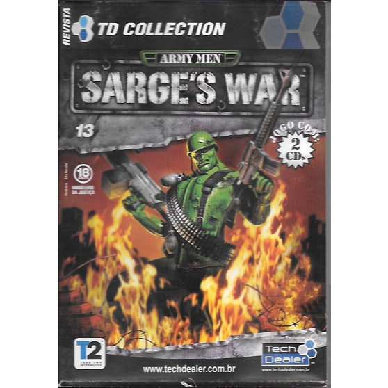 CD-ROM: Army Men® — Sarge's War™ (jogo de tiro & guerra p/ Windows XP) c/ 2 CDs (Tech Dealer™)