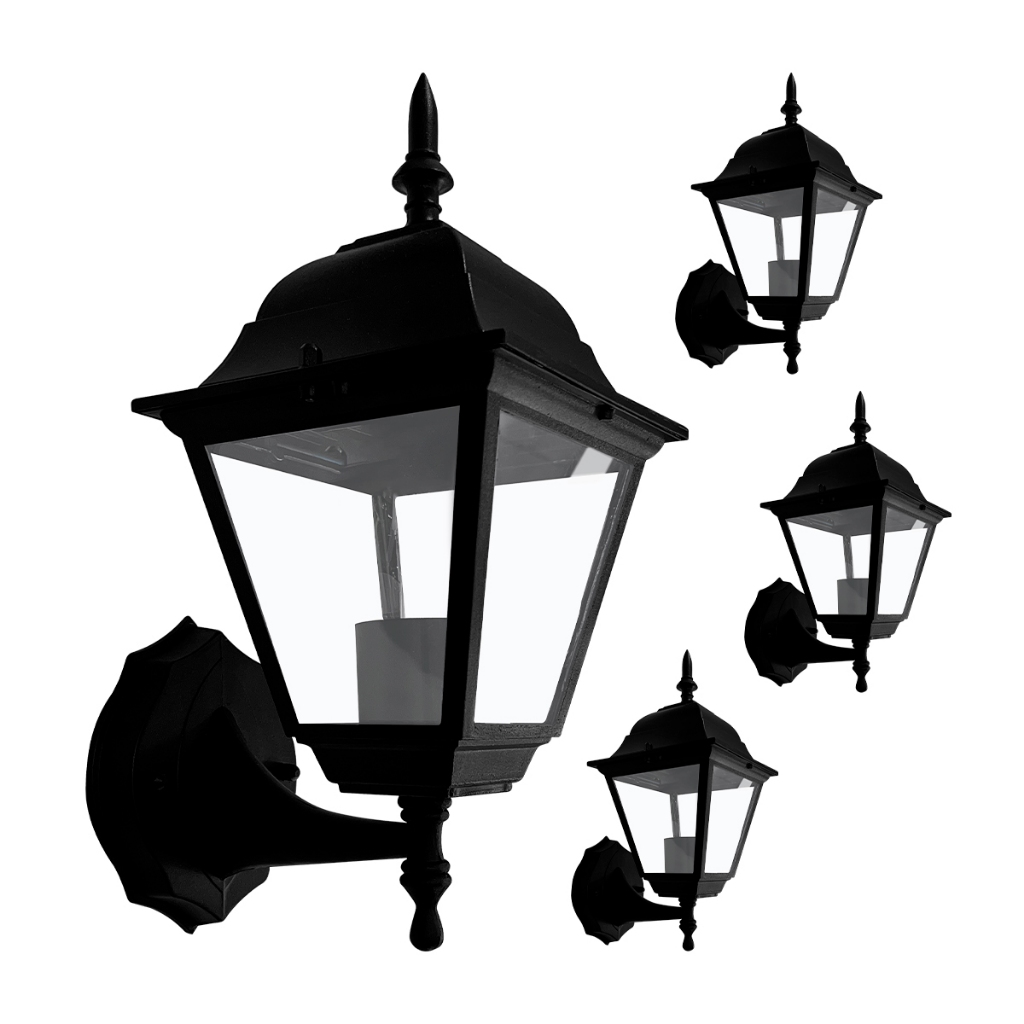 Kit 4 Arandelas de Parede Colonial 4 Faces Alumínio Externa e Interna E27 Ponente em Oferta na Shopee