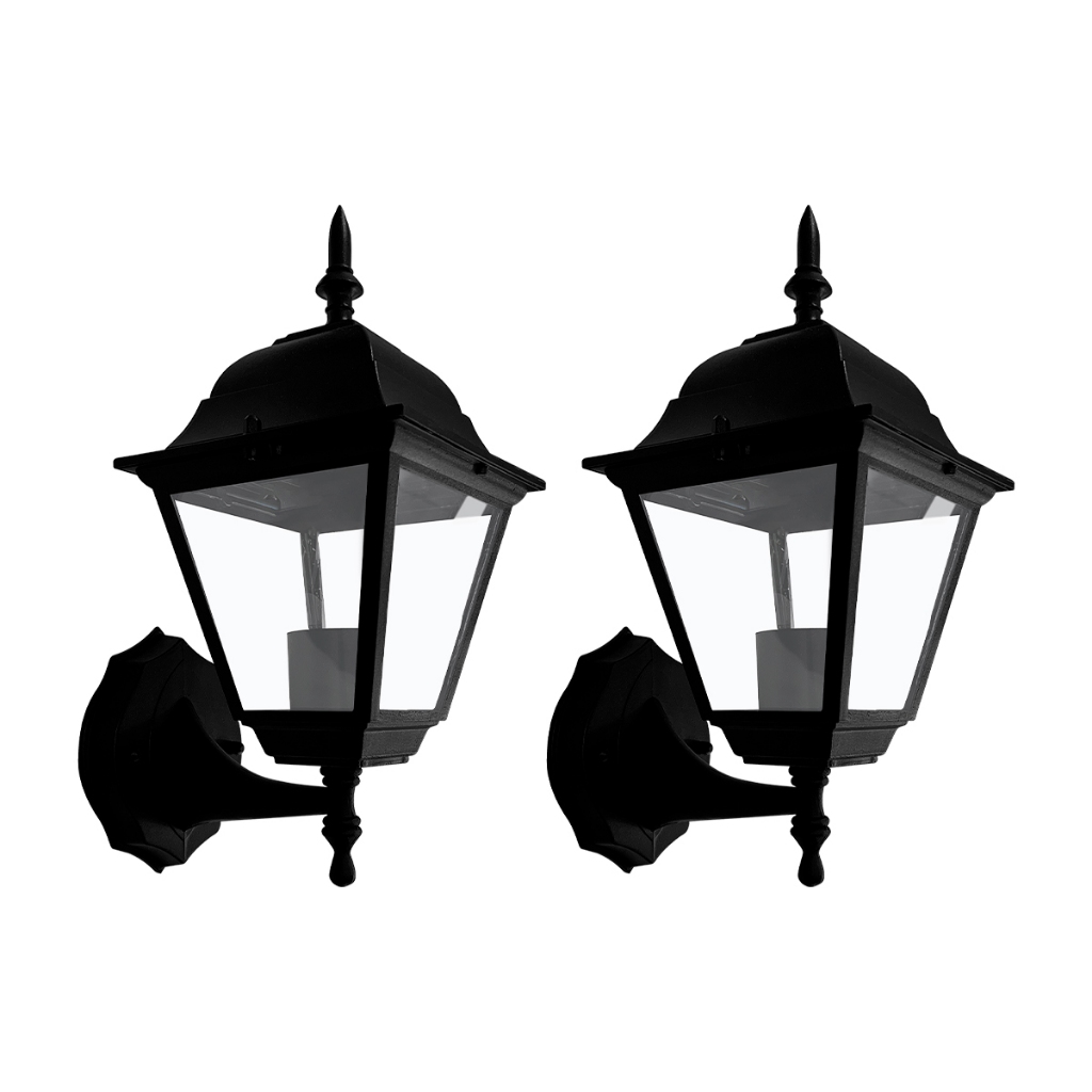 Kit 2 Arandelas de Parede Colonial 4 Faces Alumínio Externa e Interna E27 Ponente em Oferta na Shopee