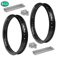 Jogo De Aro Preto + Raio Cromado 4mm Bros 125 150 160