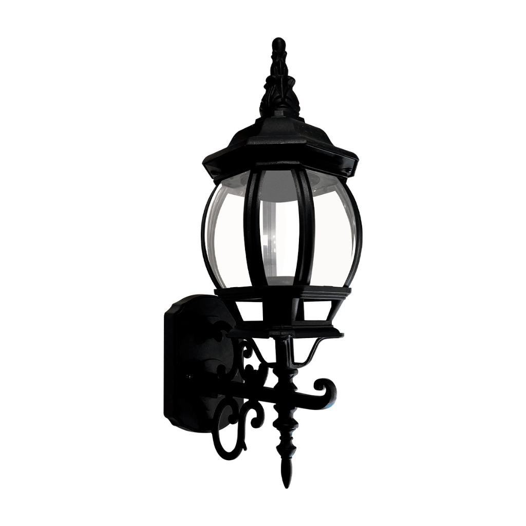 🏡 Arandela Colonial Preto 8 Faces – Alumínio & Vidro Ponente Vintage ✨ em Oferta na Shopee