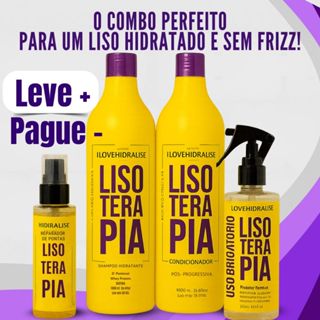 Kit Protetor Térmico - Shampoo e Condicionador 1 Litro -Óleo- Lisoterapia - Hidratação em Oferta na Shopee