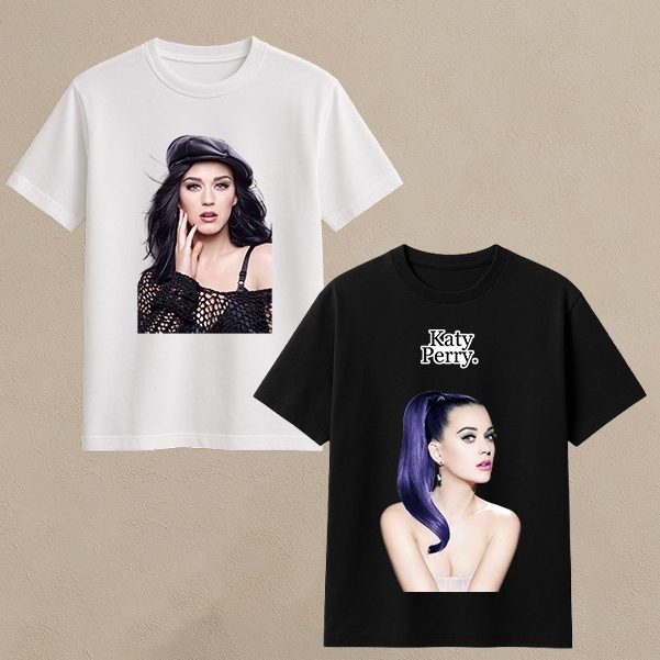 Kit 2 Camiseta Blusa 100% Algodão  Katy Perry The Town Brasil Lançamento