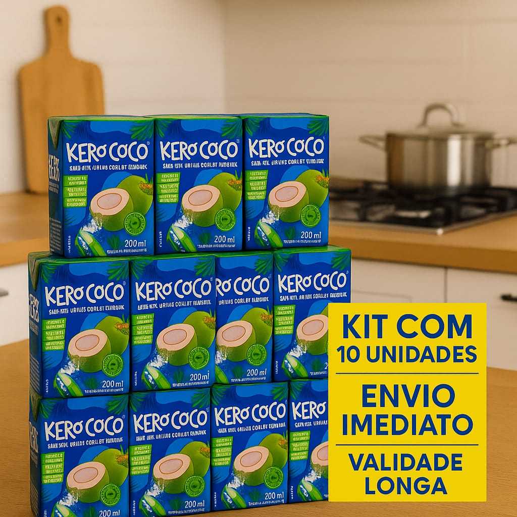 Promoção Água de coco  kero coco com 10 unidades Refrescante 200ml envio imediato