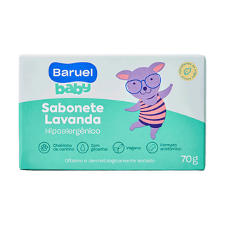 Sabonete Barra Lavanda Baruel Baby 70g em Oferta na Shopee
