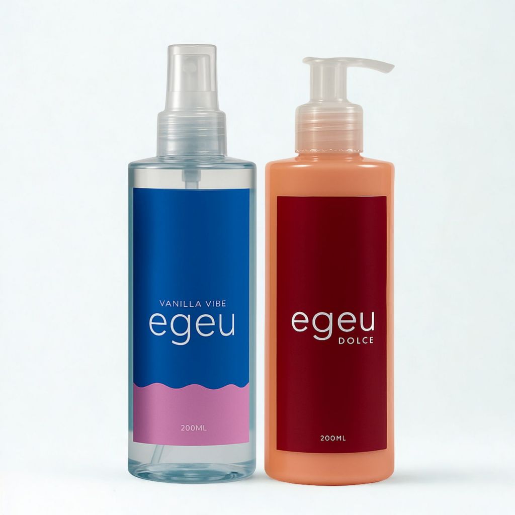 Kit 2 Itens Femininos - Creme Corporal Egeu Dolce + Body Splash Vanilla Vibe (200ml cada)