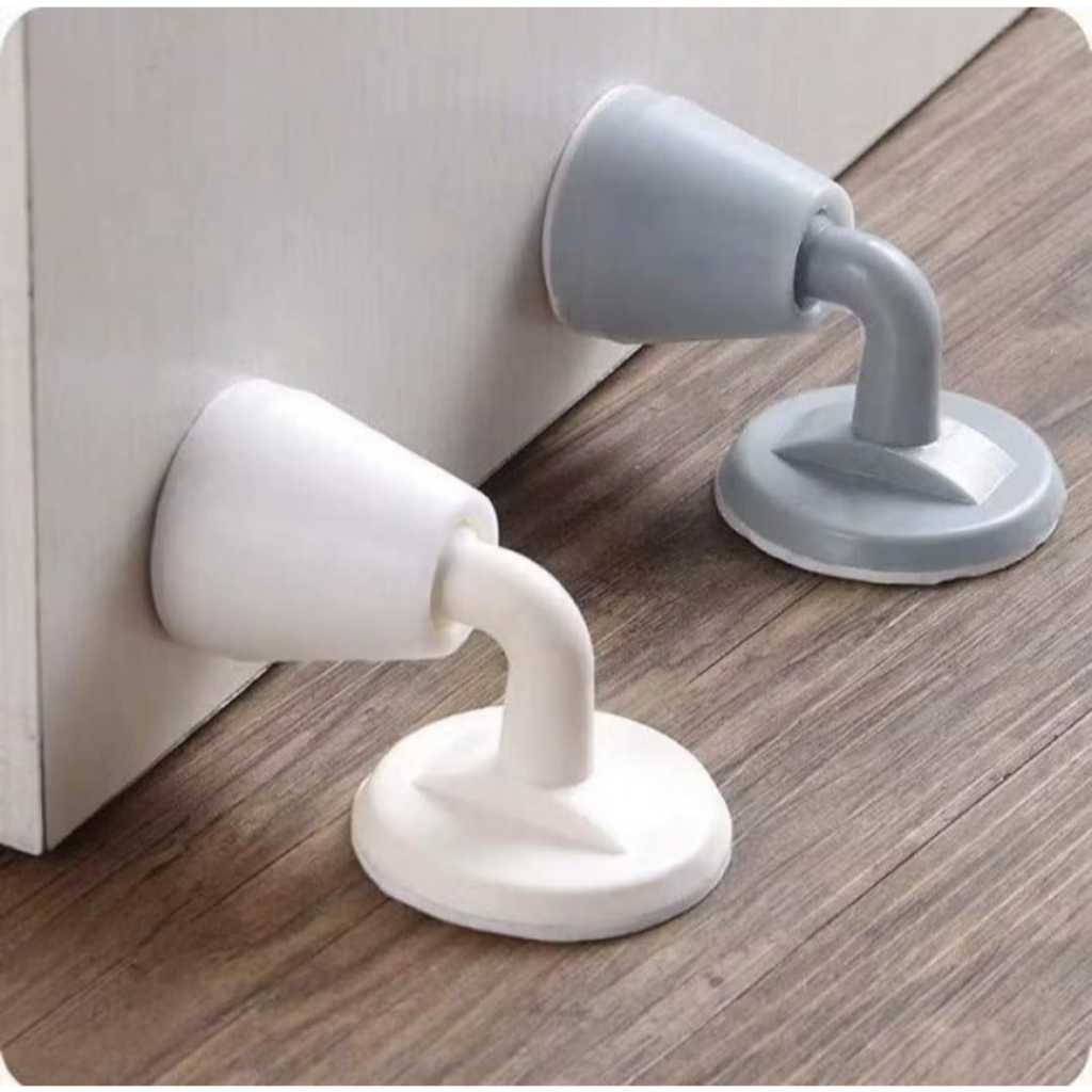 Trava Segurador Porta Batente Adesivo Sem Furos Facil Instalação Amortece Impacto Fixador Prendedor Otima Qualidade