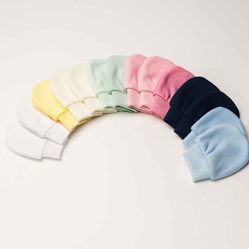 Kit 6 Pares Luvas Bebê Malha Luvas de 0 a 6 Meses Algodão Antialérgico em Oferta na Shopee