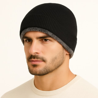 Touca Lã Unissex Frio Proteção Forrada Casual Quentinha
