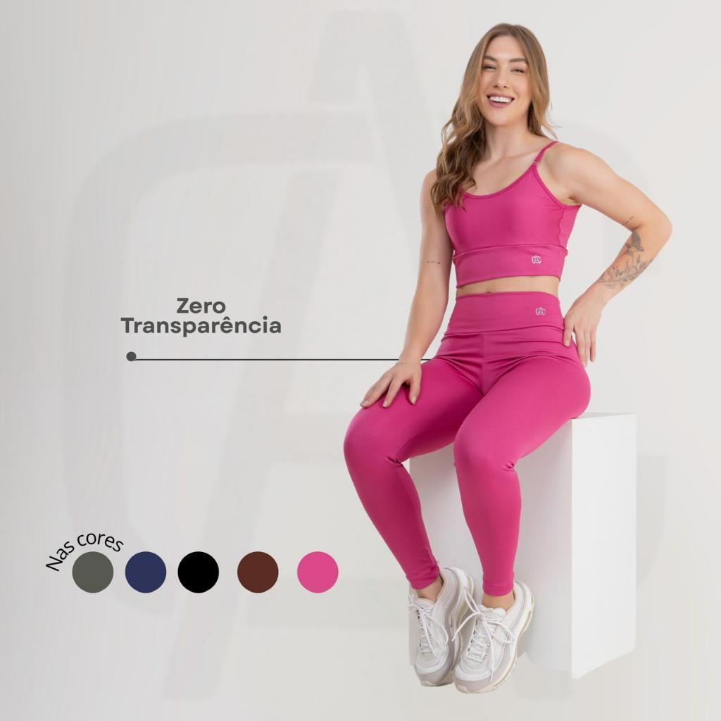 Calça Legging Fitness Academia Zero Transparência Conforto Cintura Alta