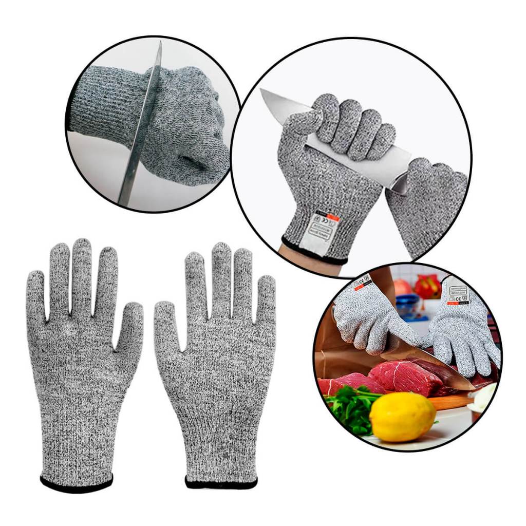 Par de Luvas de Proteção Anticorte