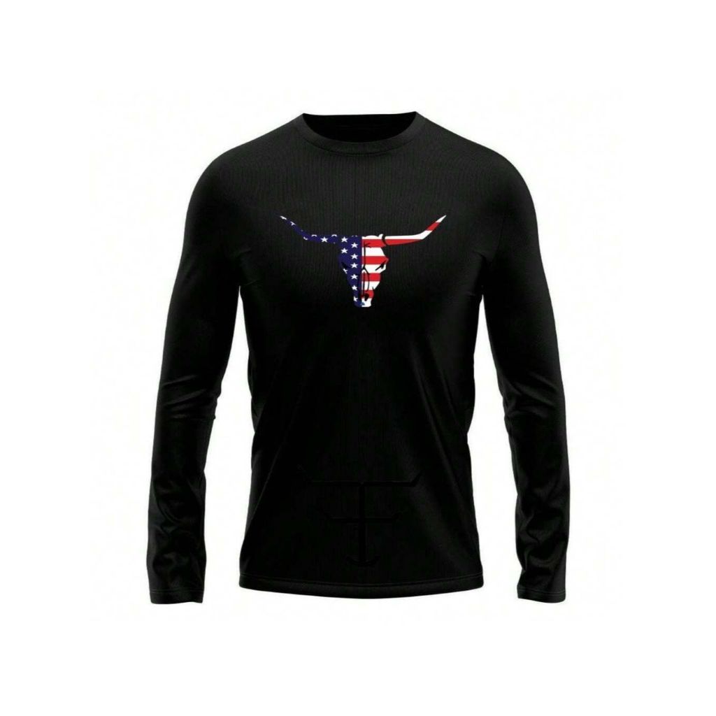 Camiseta Manga Longa TEXAS – Estilo Country em 100% Algodão Camiseta Confortável Camiseta Casual Camiseta TXC