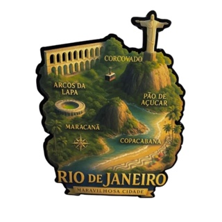 Imã de Geladeira Rio de Janeiro – Lembrança Turística Decorativa em Oferta na Shopee