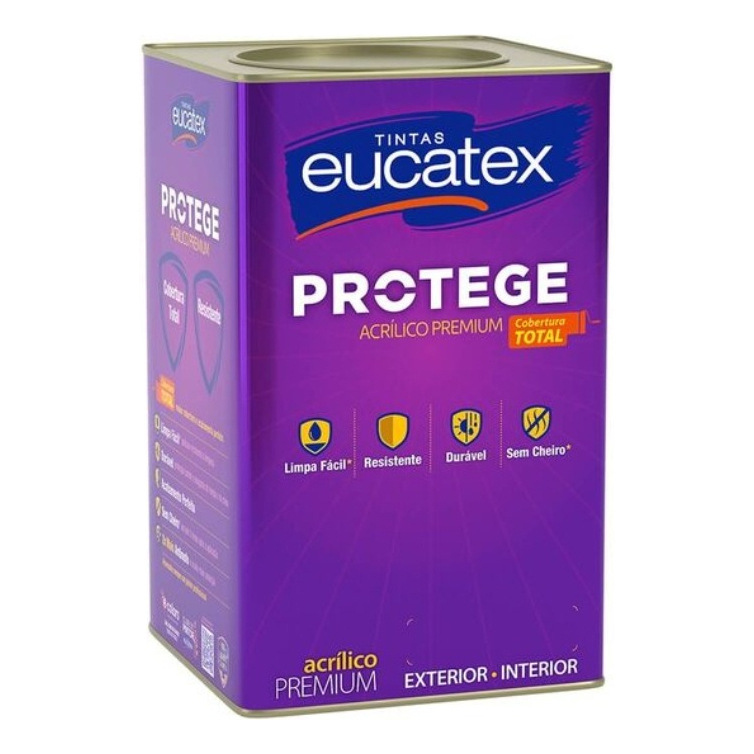 Tinta Eucatex Protege Acrilico Premium Fosco 18l em Oferta na Shopee