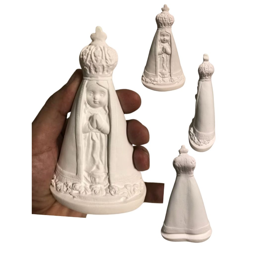 kit 40 imagem Nossa Senhora Aparecida baby em gesso cru