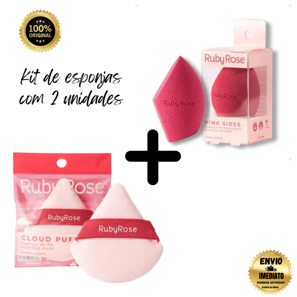 Kit de esponjas Ruby Rose triangular e para base