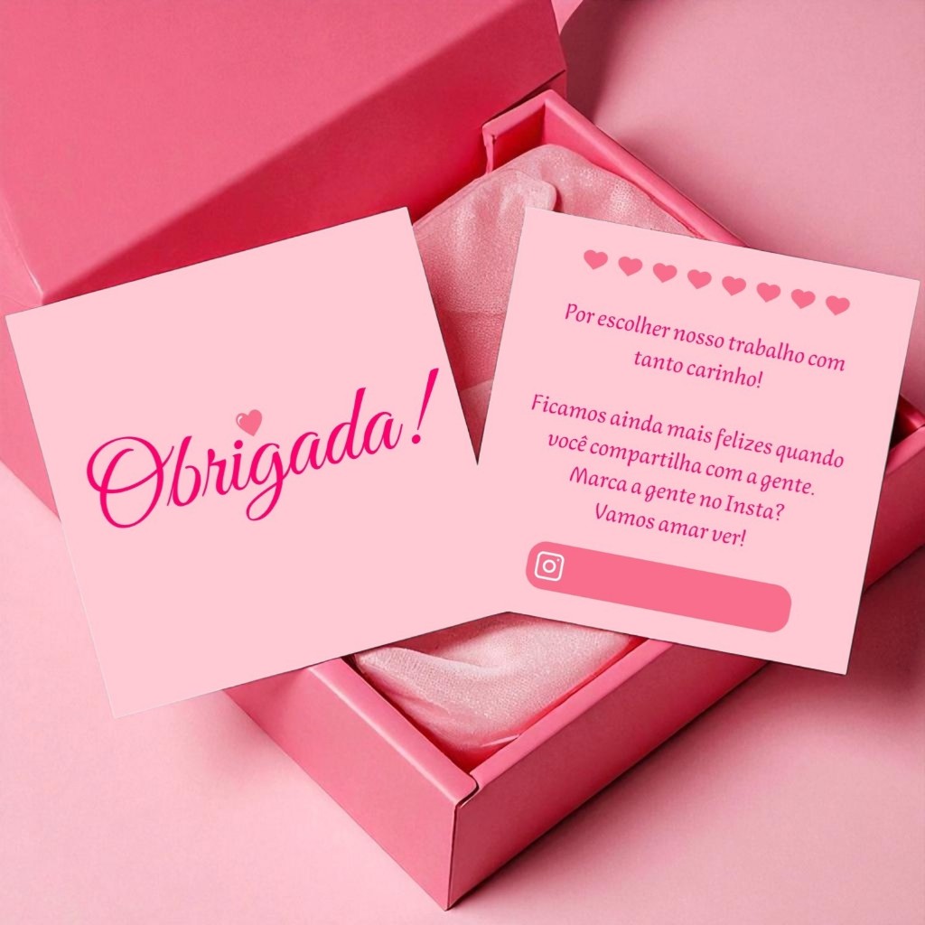 CARTÃO DE AGRADECIMENTO AO CLIENTE - PERSONALIZÁVEL COM A SUA ARTE! — imagem 2 de 2