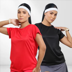 Kit 2 Camisetas Dry Fit Feminina Baby Look Lisa - Casual - Treino - Academia - Esportes - Corrida