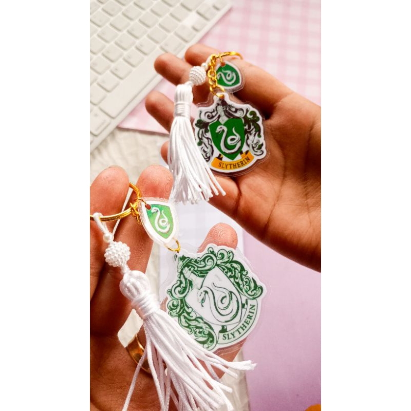 Chaveiro Plastificado Sonserina Harry Potter -  Chaveiro Plastificado Slytherin - Chaveiro Artesanal