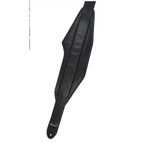 Correia Basso contra Baixo 15 Cm preto em Couro FB101