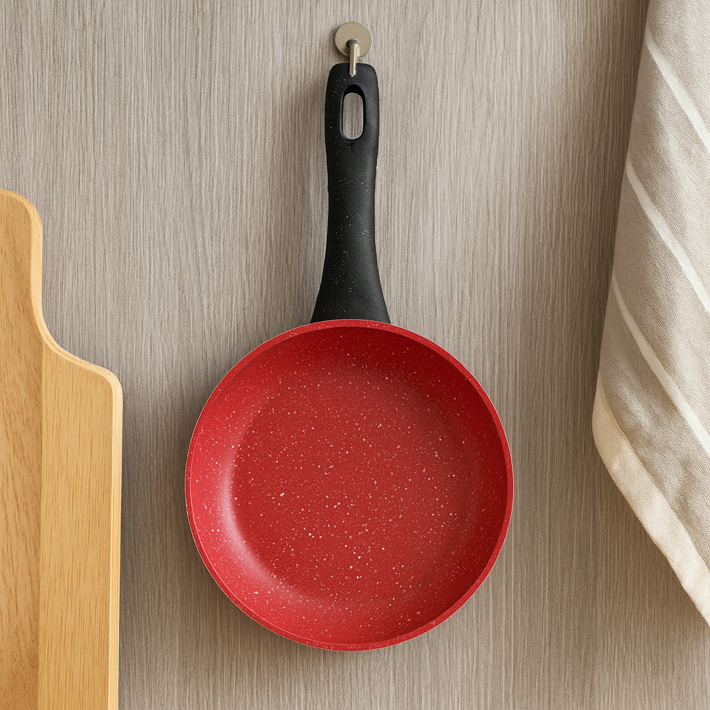 Frigideira Alumínio Antiaderente Multifuncional 18cm a 28cm Vermelha Não Gruda - Escolha a sua! em Oferta na Shopee