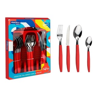 Faqueiro Inox Jogo De Talheres Divisória Organizadora 25pcs