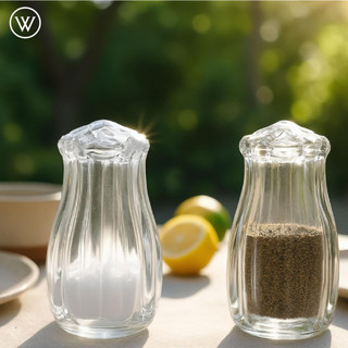Conjunto de Saleiro e Pimenteiro de Vidro Wolff 300ml com 2 peças