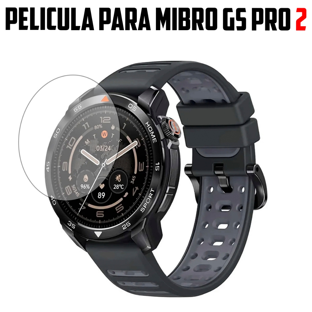 Película para Smartwatch Mibro GS PRO 2 de vidro temperado Proteção de Tela