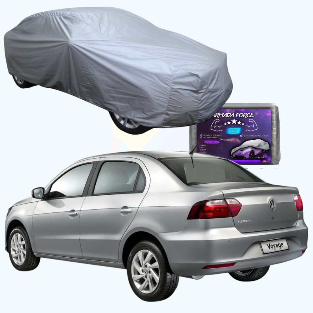 CAPA PARA COBRIR CARRO VOLKSWAGEM VOYAGE SEDAN 2008 A 2023 IMPERMEÁVEL COM FORRO E SEM FORRO;