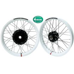 Par Roda Aro Alumínio Three Heads Branco Titan Fan 150 Disco