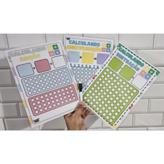 Atividades de Matemática Plastificado | Cálculos com Bolinhas | Caneta de Brinde! em Oferta na Shopee