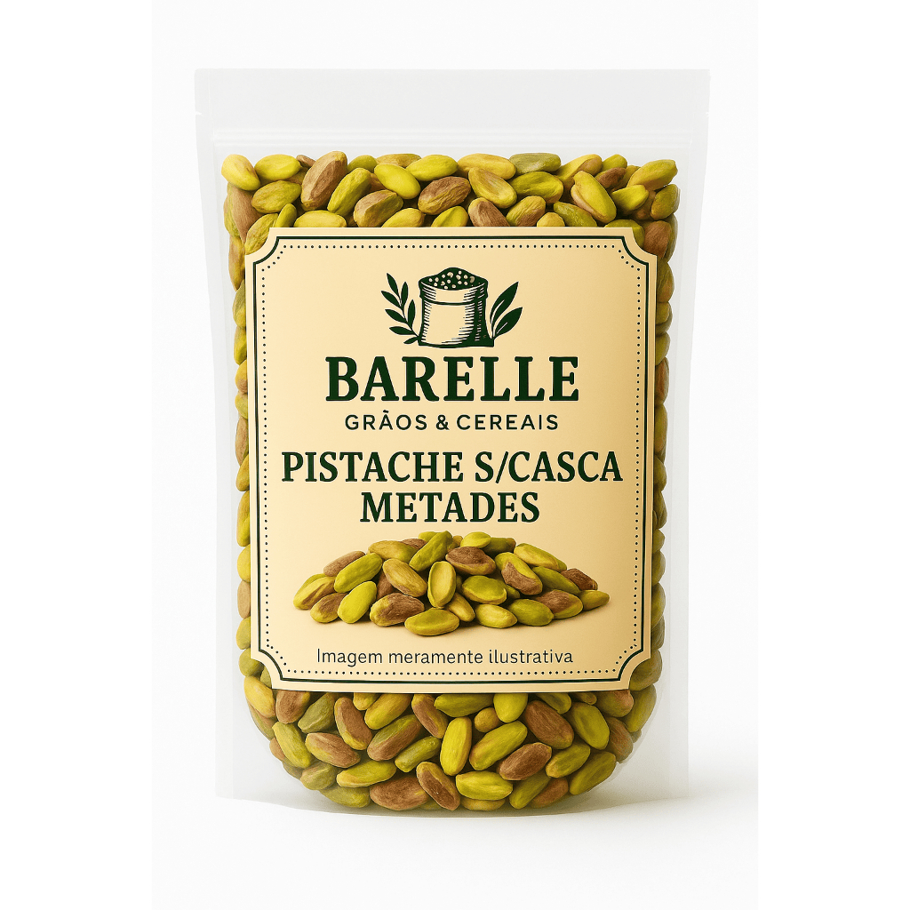 Pistache Sem casca Cru Metades Premium Barelle 250g em Oferta na Shopee