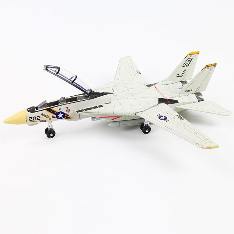 Avião jato de combate Tomcat F-14 escala 1:72 -aeronave de brinquedo de montar e tambem esposição
