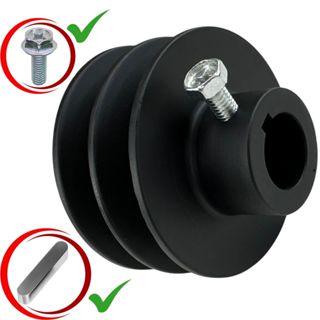 Polia De Ferro 65mm 2 Canal A Com Eixo Furo 19,05mm 3/4 Polegadas com Chaveta e Parafuso em Oferta na Shopee