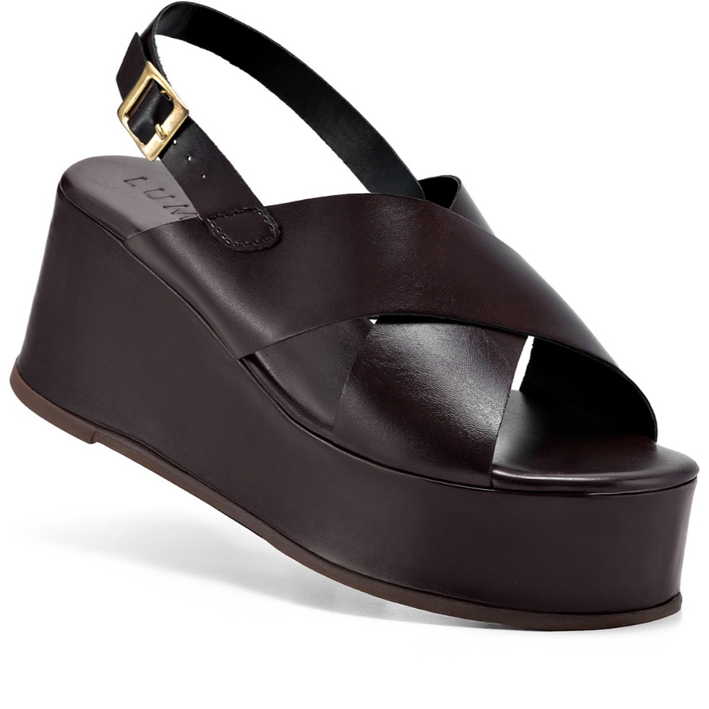 Sandália Feminina Lumiss Anabela Plataforma Casual Tiras Largas Confortável Blogueira em Oferta na Shopee