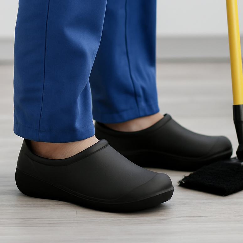 Sapato Profissional EPI Ocupacional Preto Antiderrapante Leve Fechado  Confortável Longas Jornadas em Oferta na Shopee