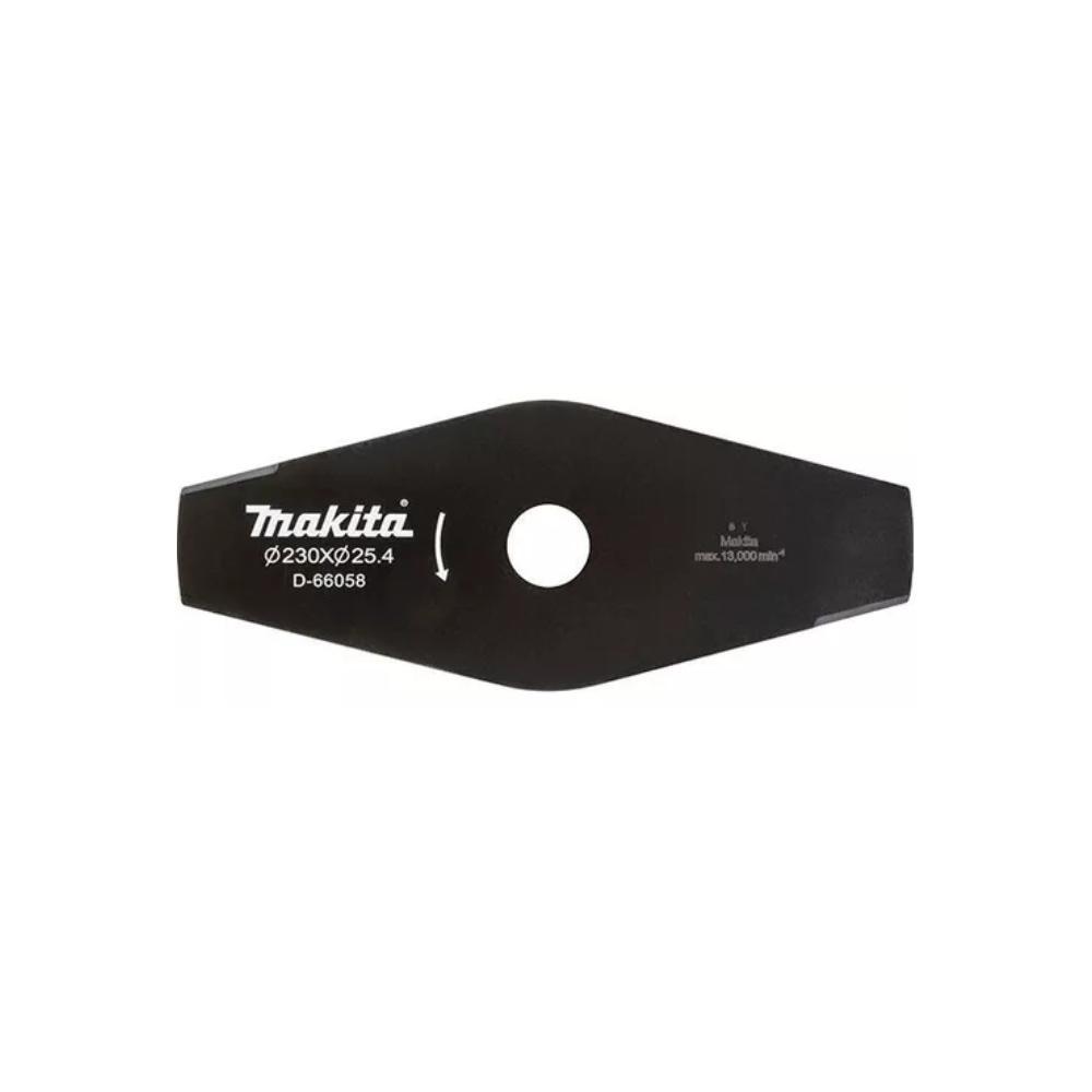 Lâmina 2 Pontas para Roçadeira 230 x 2,0 x 25,4mm Corte em Mato Denso - D-66058 - Makita