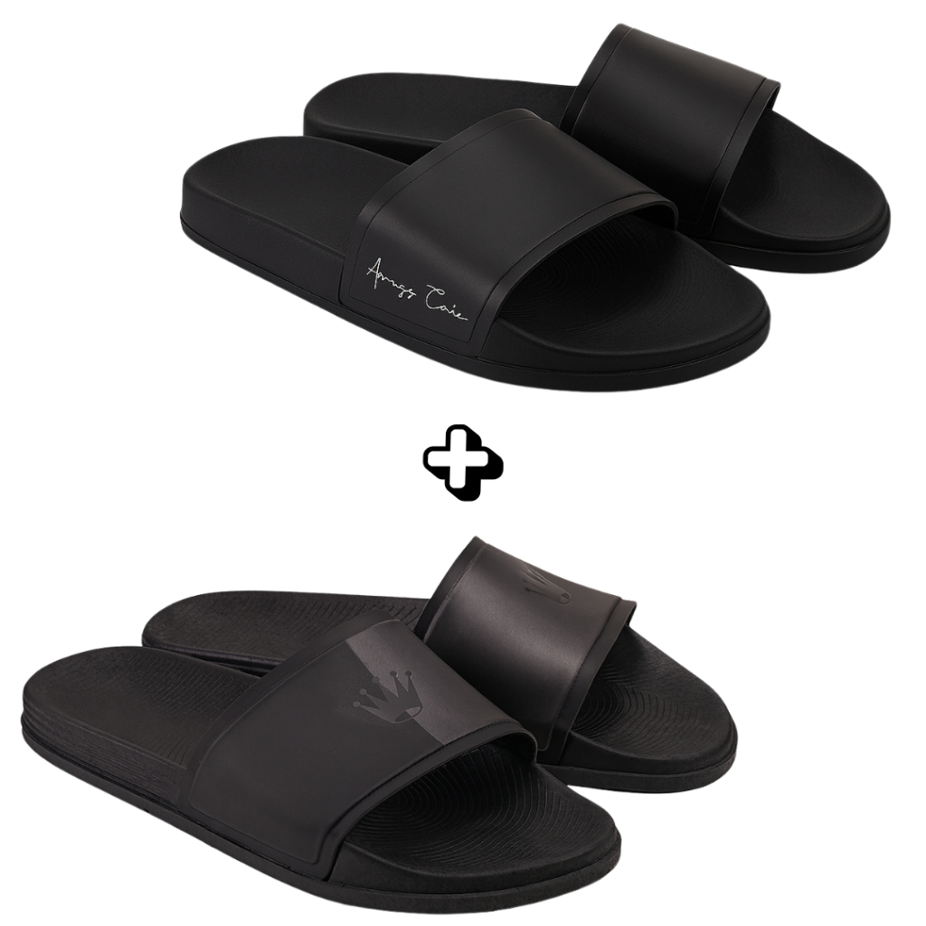 2 Pares de Chinelo Slide Unissex – Versáteis e Confortáveis em Oferta na Shopee