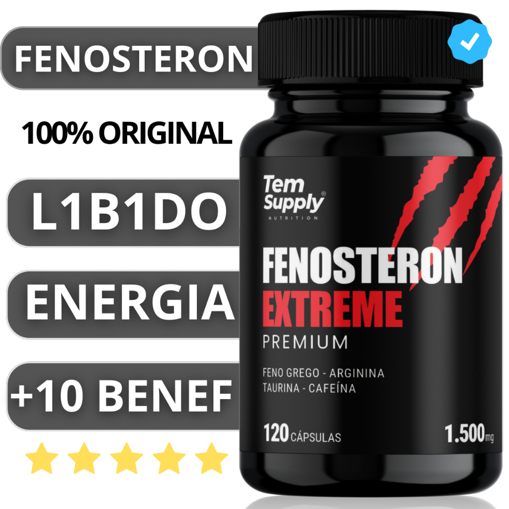 Feno Grego Fenosteron Com Cafeína Arginina Taurina 120 Caps
