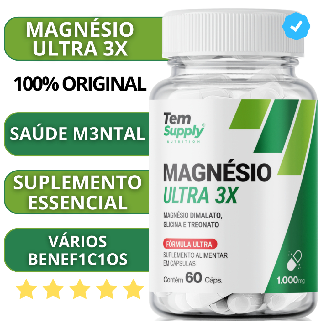 Magnésio Dimalato Blend Ultra 60 Caps